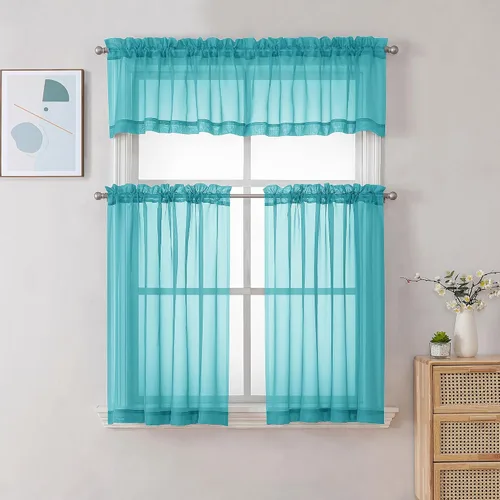 Vista 78 de Gwine Cortinas traslúcidas doradas de 96 pulgadas de largo, 2 paneles para Dorado