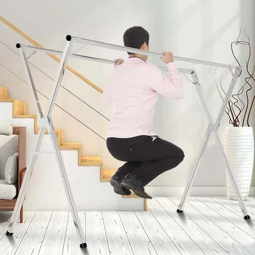 Vista 3 de YSUEFIJO Perchero de secado de ropa pequeño plegable, estante plegable para secar al aire libre, longitud ajustable que ahorra espacio, estante