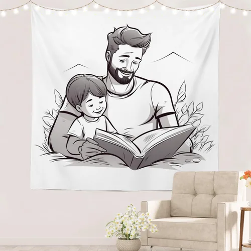 Vista 31 de Batmerry Peaceful Retreat Beautiful Landscape Polyester Tapestry, Blooming Garden Setting Lightweight Wall Hanging High-Definition Print Backdrop