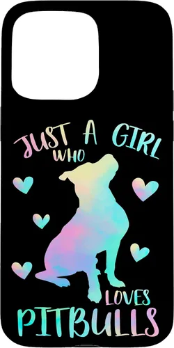 Vista 31 de Just a Girl Who Loves Pitbulls Watercolor Cute Pitbull Mama Case for iPhone 17