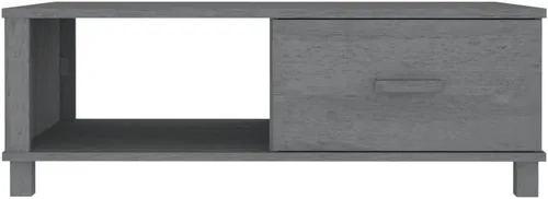 Vista 6 de Coffee Table Living Room furnitureCoffee Table HAMAR Dark Gray 39.4"x21.7"x13.8" Solid Wood PineSuitable for bedrooms, Living Rooms, and Dining Rooms