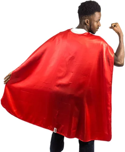 Vista 11 de Everfan Capa de superhéroe para adultos, capas de superhéroe para adultos, capa de satén para disfraz Negro