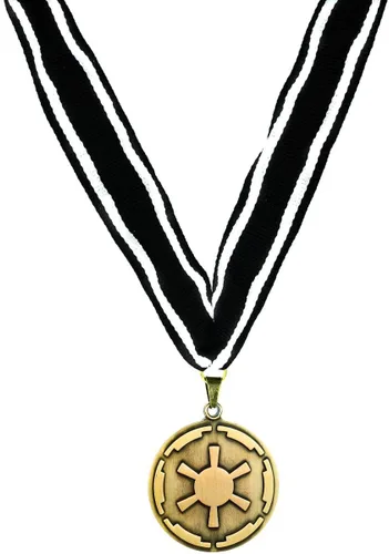 Vista 2 de Star Wars Medalla de la cresta imperial del Imperio Mandaloriano Collar de Star Wars