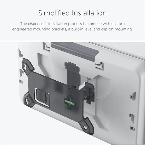 Vista 5 de Kimberly-Clark Professional Dispensador de papel higiénico sin núcleo ICON (58712) Horizontal Wall Mount, 2 Roll Capacity, White Mosaic Faceplate