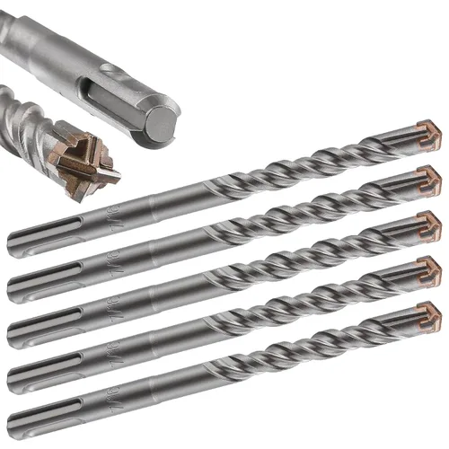 Vista 41 de Wensilon Broca para hormigón, 1 unidad, 1 pulgada x 10 "-8 pulgadas, material de carburo de doble rosca de tipo cruzado, adecuado para hormigón
