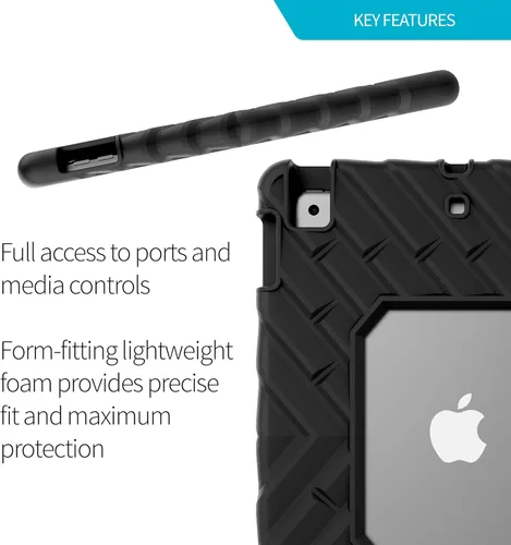 Vista 6 de Gumdrop FoamTech - Funda solo compatible con Apple iPad de 9ª 8ª 7ª generación (10.2 pulgadas), resistente, ligera, a prueba de golpes y probada