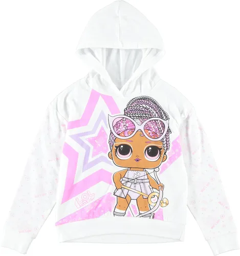 Vista 2 de L.O.L. Surprise! Conjunto de sudadera con capucha y ropa para correr, tallas 4-16, Blanco