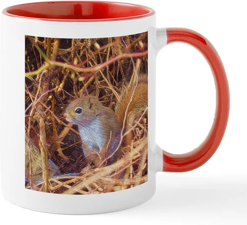 Vista 10 de CafePress Taza navideña de ardilla de 11 oz (11.0 fl oz) taza de café de cerámica