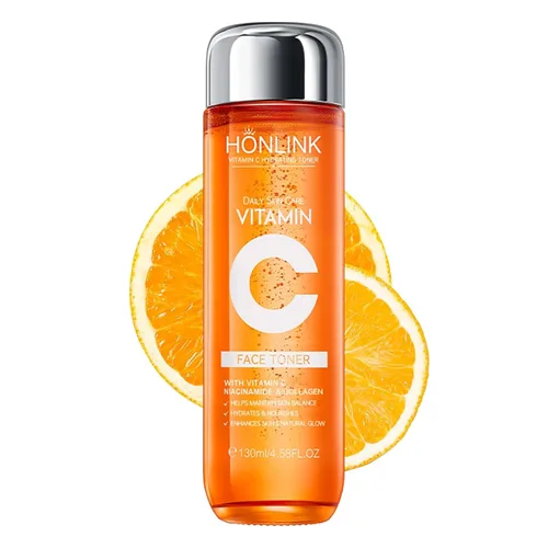 Vista 9 de Tónico facial hidratante con vitamina C de 4.4 fl oz, tónico diario suave con niacinamida y ácido hialurónico, cuidado de la piel sin alcohol