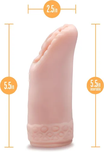 Vista 3 de Blush Natural M - Masturbador sexy para hombres de 5.5 pulgadas, manga con textura vaginal anal y acanalada realista con cuentas, bolsillo de mamada