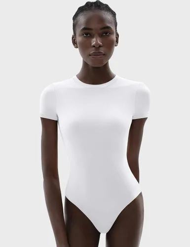 Vista 4 de PUMIEY Body de manga corta con cuello redondo para mujer, camiseta de moda, colección Smoke Cloud Pro