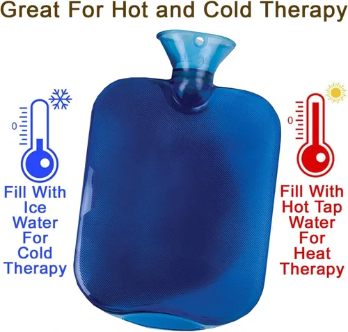 Vista 5 de Carex Botella de agua caliente con tapa, goma - Terapia de calor y terapia de frío - Para calambres, alivio del dolor, artritis, dolores y dolores