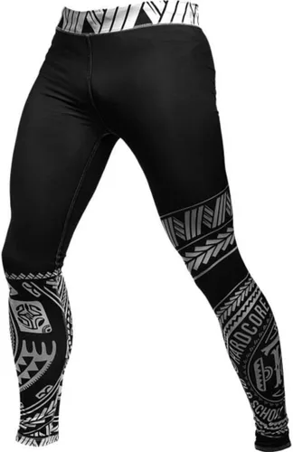Vista 2 de Hardcore Training Pantalones de compresión para hombre, mallas de entrenamiento, capa base, boxeo, correr, muay thai, MMA, no Gi BJJ