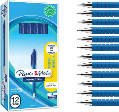 Vista 12 de Paper Mate Flexgrip Ultra RT - Bolígrafo retráctil (punta media, 1mm) paquete de de 2