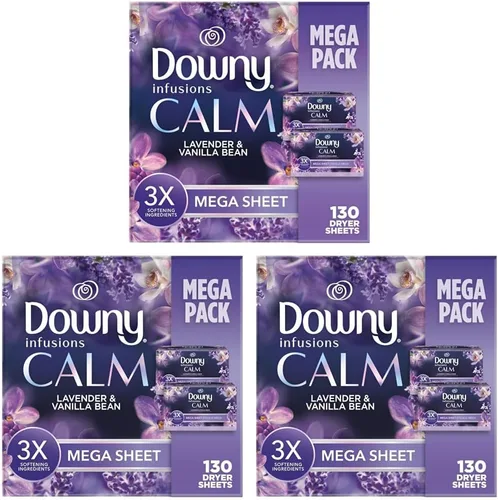 Vista 13 de Downy CALM, Mega Hojas de Secadora, Suavizante de Telas, Lavanda y Vainilla, 130