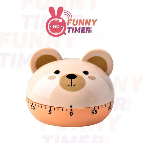 Vista 3 de Divertidos temporizadores mecánicos de animales, 60 minutos, dispositivo de cocina, temporizador de cocina, reloj con alarma fuerte, contadores