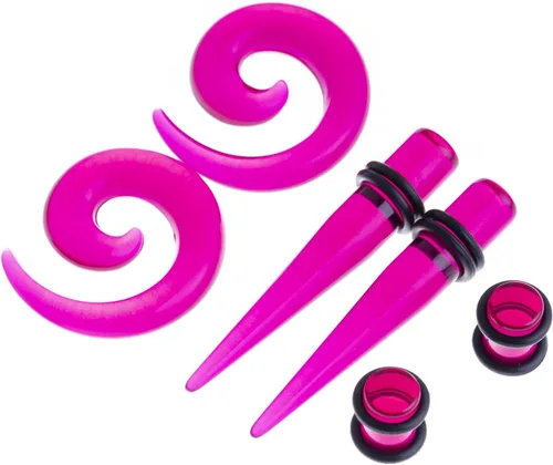 Vista 2 de Memsion Kit de estiramiento de orejas, 54 piezas, 14 calibres 00, kit de piercings