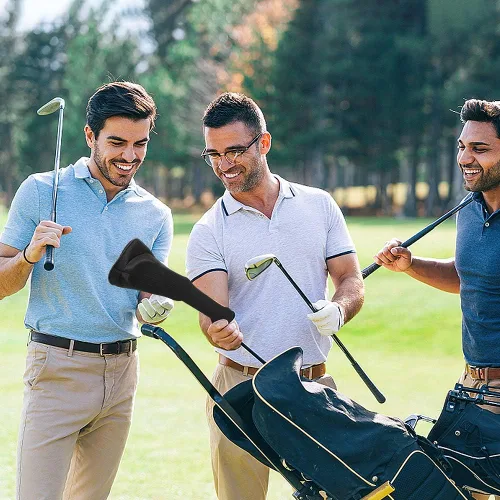 Vista 7 de Number-one Fundas para cabezas de palos de golf para híbridos de Fairway Woods, 3 piezas de cuello largo de malla para palos de golf con etiquetas