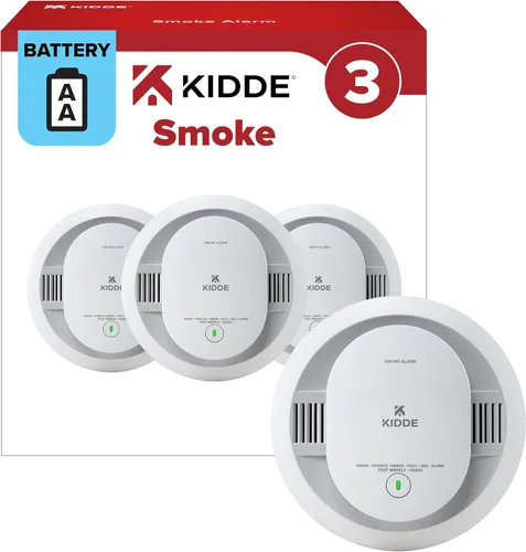 Vista 13 de Kidde Detector de humo, alimentado por batería AA, 20SDR, 1 paquete