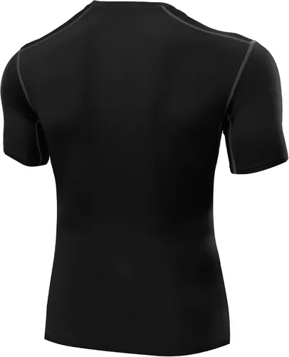 Vista 7 de NELEUS Paquete de 3 camisetas de entrenamiento de capa base de compresión atlética para hombre