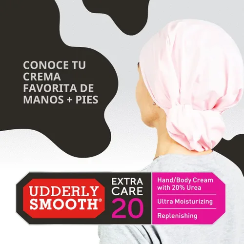 Vista 2 de Udderly Smooth Extra Care Crema hidratante profunda para manos/cuerpo con 20% de urea, sin perfume, 8 onzas Crema hidratante intensiva, crema
