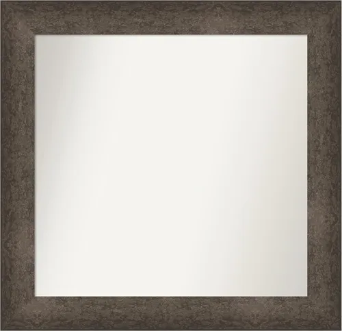 Vista 611 de Amanti Art Espejo de pared personalizado no biselado (25 x 25 pulgadas), marco de bronce acentuado, varios tamaños personalizados, espejo de baño