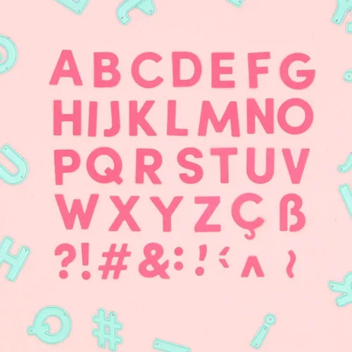 Vista 9 de Craftelier - Set 39 Uppercase Letter and Symbol Dies for Card Making, Scrapbooking and Crafting Projects Compatible with Various Die Cutting