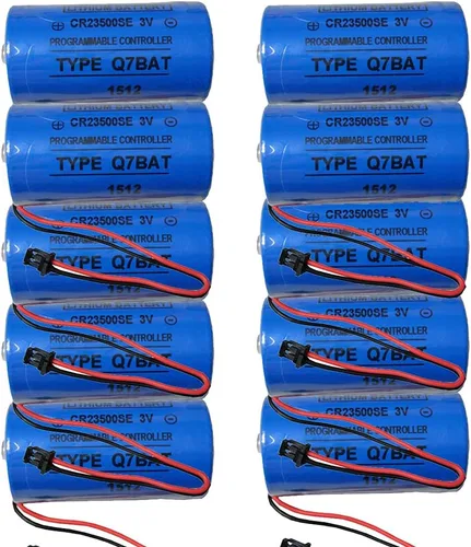 Vista 8 de Q7BAT CR23500SE para QNS Q Series PLC Baterías de litio de repuesto industrial con enchufe 3V 5000MAH (paquete de 4)