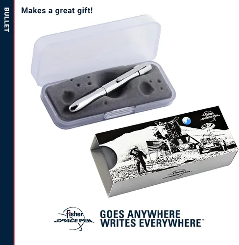 Vista 7 de Fisher Space Pen Bolígrafo tipo bala – Serie 400 – X-Mark – Tapa plana cromada con clip – Caja de regalo