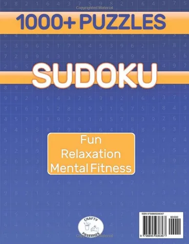 Vista 2 de Sudoku Book for Adults, Seniors, and Teens 1000+ Puzzles, Medium to Hard Levels for fun, Relaxation, and, Mental Fitness.