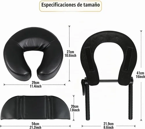 Vista 4 de TRENDBOX Kit de masaje de mesa boca abajo, almohada ajustable para reposacabezas