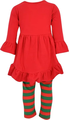 Vista 3 de Unique Baby Girls Christmas Ruffle Winter Outfit