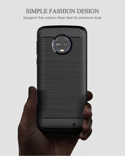 Vista 4 de Asuwish Funda compatible con Moto G6 Plus y protector de pantalla de vidrio templado, accesorios de celda, fundas de silicona para Motorola G6+