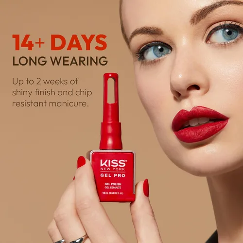 Vista 6 de KISS NEW YORK Esmalte de uñas de gel Soak Off UV LED 10mL Nail Art Salon Manicura DIY libre de HEMA, libre de TPO, fabricado en Estados Unidos