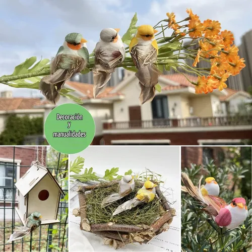Vista 5 de LWINGFLYER 12 piezas de plumas de espuma artificial, mini adornos decorativos para coronas, manualidades, decoración de árbol de Navidad, arreglos