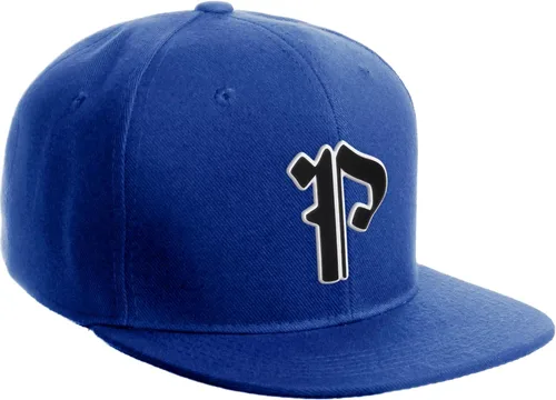 Vista 1738 de Daxton Gorra clásica con visera de billete plano con letras del alfabeto inglés antiguo de la A a la Z