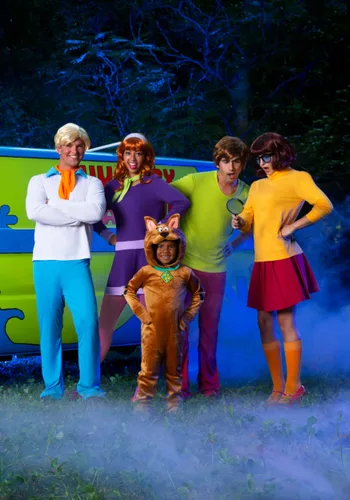 Vista 6 de Disfraz Retro de Shaggy para Hombre Talla Grande de Scooby Doo Multicolor
