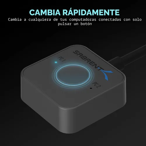 Vista 5 de SABRENT Conmutador KVM Thunderbolt 4, Compartición de Periféricos con 3X Thunderbolt 4 USB C 40Gbps, 2X Carga USB-C 60W (PD 3.0) 4X USB Tipo A