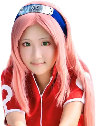 Vista 4 de King Ma Ropa de cosplay Haruno Naruto Sakura para mujer