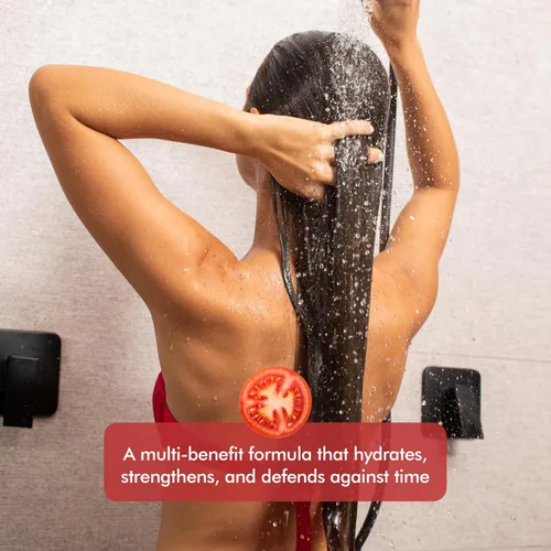 Vista 8 de Barra de champú con ácido hialurónico + extracto de tomate para cabello canoso, antienvejecimiento, restaura, fortalece y revive las hebras opacas