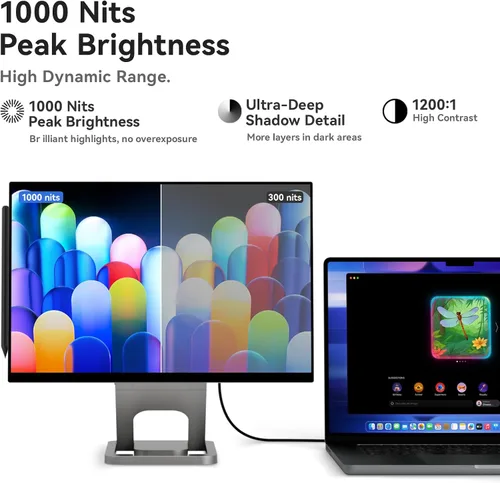 Vista 9 de M2 Air 16" Mini LED 2.5K 240hz pantalla táctil Monitor portátil con un lápiz óptico