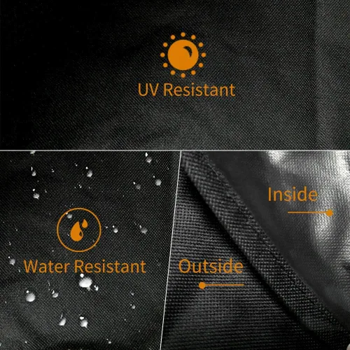 Vista 4 de Outspark - Bolsa de transporte resistente a la intemperie para parrilla Blackstone, para parrilla superior de 36 pulgadas, Negro