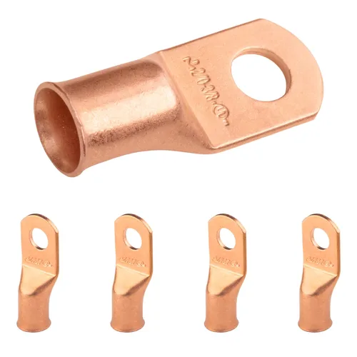 Vista 160 de SELTERM - 5 terminales de anillo resistentes para cable de batería, calibre 1/0 AWG, pernos de 1/2 pulgadas, terminales de calibre 0, ojales