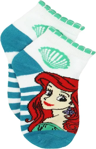 Vista 6 de Disney Princess Girls 6 pack Quarter Style Socks Set