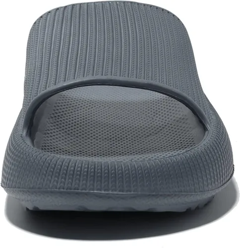 Vista 3 de NewDenBer Pantuflas de nube para mujeres y hombres, suaves y acolchadas con suela gruesa, para ducha, baño, interiores y exteriores, para casa