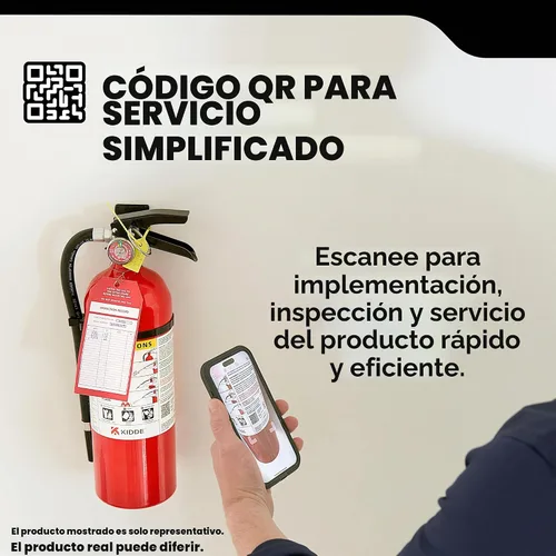 Vista 7 de Kidde Extintor de fuego de grado comercial para oficina, escuelas, recargable 1A10BC