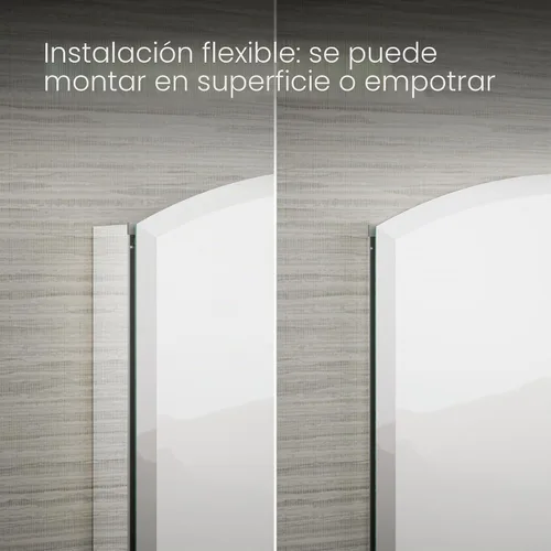 Vista 5 de Kohler Archer - Botiquín de baño de una sola puerta con espejo de 20 pulgadas de ancho y 31 pulgadas de alto 3073-NA, gabinete de pared de baño