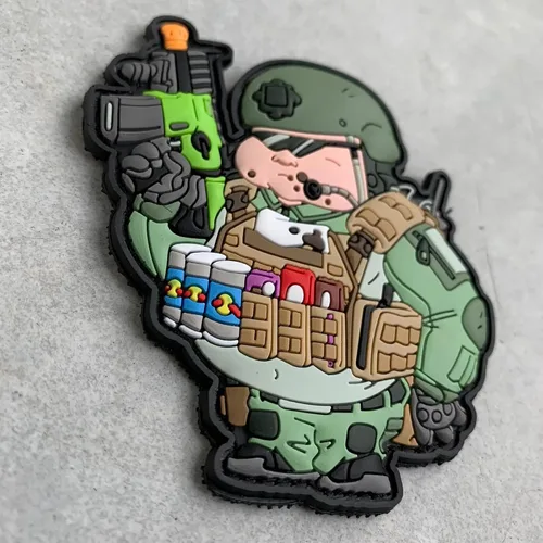 Vista 4 de Fun Chubby Snacksoft Airsoft Oficial Policía Moral Parche con Ganchos