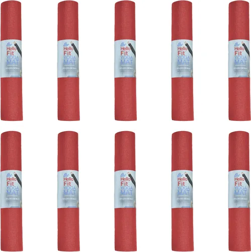 Vista 8 de Paquete de 10 tapetes de yoga para niños, 68 x 24 pulgadas, tapete de ejercicio antideslizante, tapete de yoga no tóxico de 0.157 in para niños
