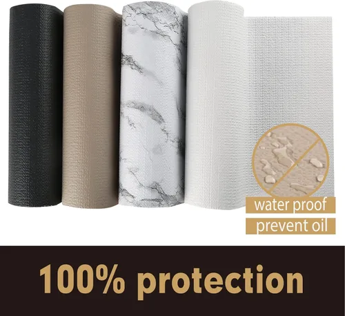 Vista 7 de Revestimiento para cajones y estantes de 12 pulgadas x 10 pies, no adhesivo, resistente al agua, fácil de limpiar y recortar, revestimientos